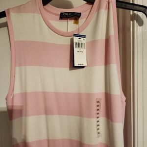 SOLD!! Polo Ralph Lauren Pink and White Dress